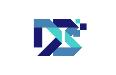 DB Digital Ribbon Letter Logo