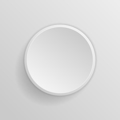 Round white 3d button