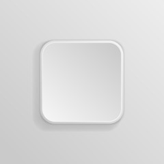 Square white 3d button