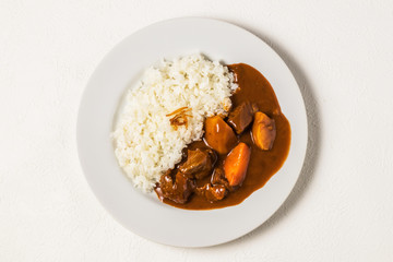 典型的なカレーライス　Curry and rice