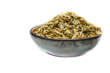 Schale mit Fenchel isoliert