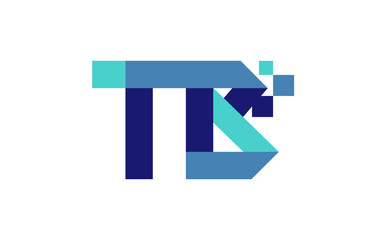 TB Digital Ribbon Letter Logo