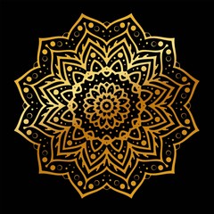 Gold vector mandala