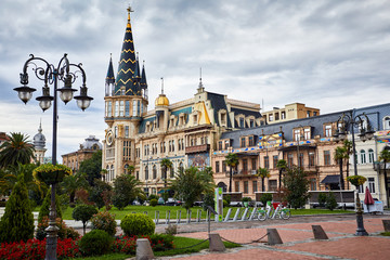 Europe Square in Batumi - obrazy, fototapety, plakaty