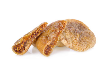 whole dried figs on white background