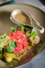 tuna tartar with sauce