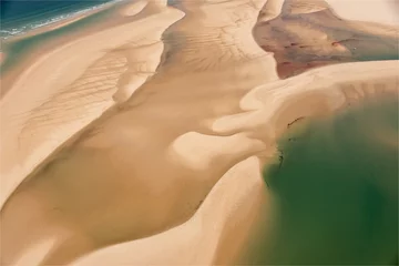 Keuken spatwand met foto Vue aérienne de bancs de sable dans le Bassin d'Arcachon en France © Francois