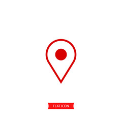 Location vector icon, pin symbol. Simple illustration for web or mobile app