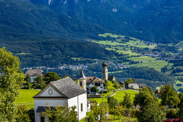 Fototapeta na wymiar Landscape around Ritten in South Tyrol