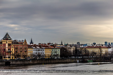 Naklejka premium Prague City during Christmas