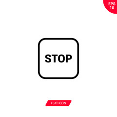 Stop vector icon