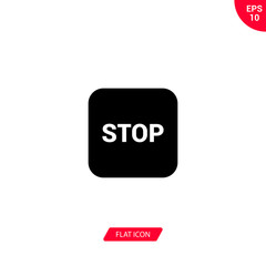 Stop vector icon