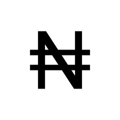 Naira sign of Nigeria icon. Element of money symbol icon. Premium quality graphic design icon. Baby Signs, outline symbols collection icon for websites, web design, mobile app