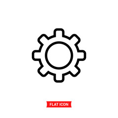 Gear vector icon, cog symbol