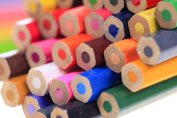 Color pencil, close-up shot