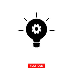 Idea lamp vector icon, innovation symbol