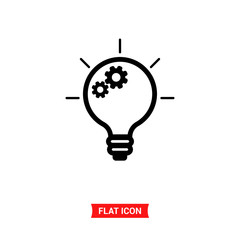 Idea lamp vector icon, innovation symbol