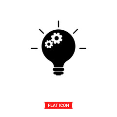Idea lamp vector icon, innovation symbol