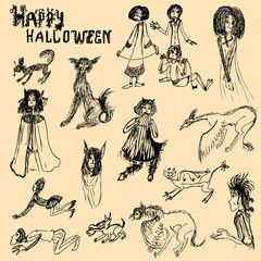 Pictures on the theme of Halloween
