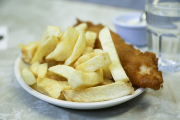 Traditional fish and chips