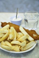 Traditional fish and chips