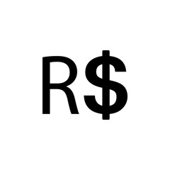 the sign of the Brazilian dollar icon. Element of money symbol icon. Premium quality graphic design icon. Baby Signs, outline symbols collection icon for websites, web design