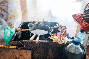 Hand drawn and hand sown dress