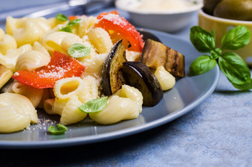 Traditional Italian pasta with vegetables