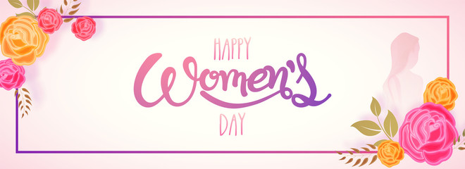 Obraz na płótnie Canvas Happy Women's Day celebration design.