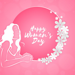 Happy Women's Day celebration design.