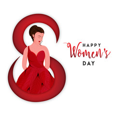 Happy Women's Day celebration design.