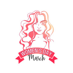 Happy Women's Day celebration design.