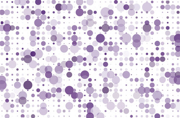 Dotted background with circles, dots, point different size, scale. Halftone pattern Vector illustration  Violet, purple color
