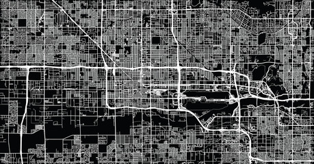 Urban vector city map of Phoenix, Arizona, USA