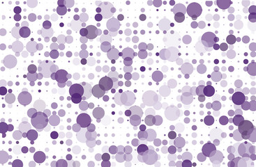 Dotted background with circles, dots, point different size, scale. Halftone pattern Vector illustration  Violet, purple color