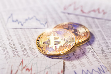 Unbeständiger Kurs der Kryptowährung Bitcoin