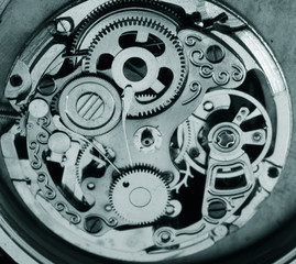 vintage mechanical watch machinery macro detail