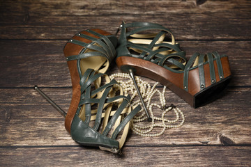 Fototapeta na wymiar high heels leather for woman