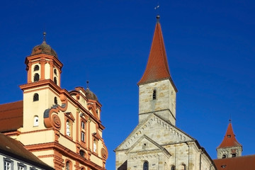 Fototapeta premium Stadtkirche, Basilika, Ellwangen, Baden-Württemberg, Deutschland