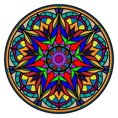 Colorful mandala on a white background