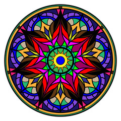 Colorful mandala on a white background