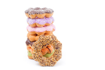 donuts isolated on white background