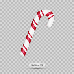 Candy cane icon. Christmas symbol. Vector illustration. .