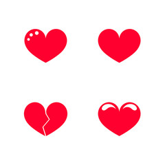 Red heart icons