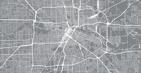 Fototapeta premium Urban vector city map of Houston, Texas, USA