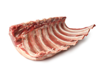 Raw lamb ribs