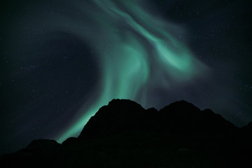 Norwegen | Polarlichter, Hauklandbeach auf den Lofoten