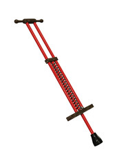 3D Rendering Pogo Stick on White