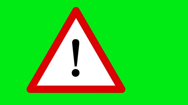 sign please note.draws attention to a problem on green background.animated video