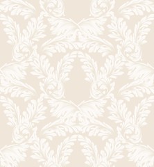 Damask pattern Vector ornament decor. Baroque background textures
